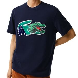 Lacoste Men's Relaxed Fit Oversized Crocodile T-Shirt Big & Tall 5XLB New